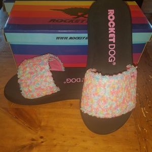 Rocket Dog Single Punky Slipper *Pink Multi* 7M